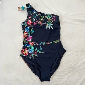 NWT Johnny Was One-Shoulder Bloom Swimsuit
